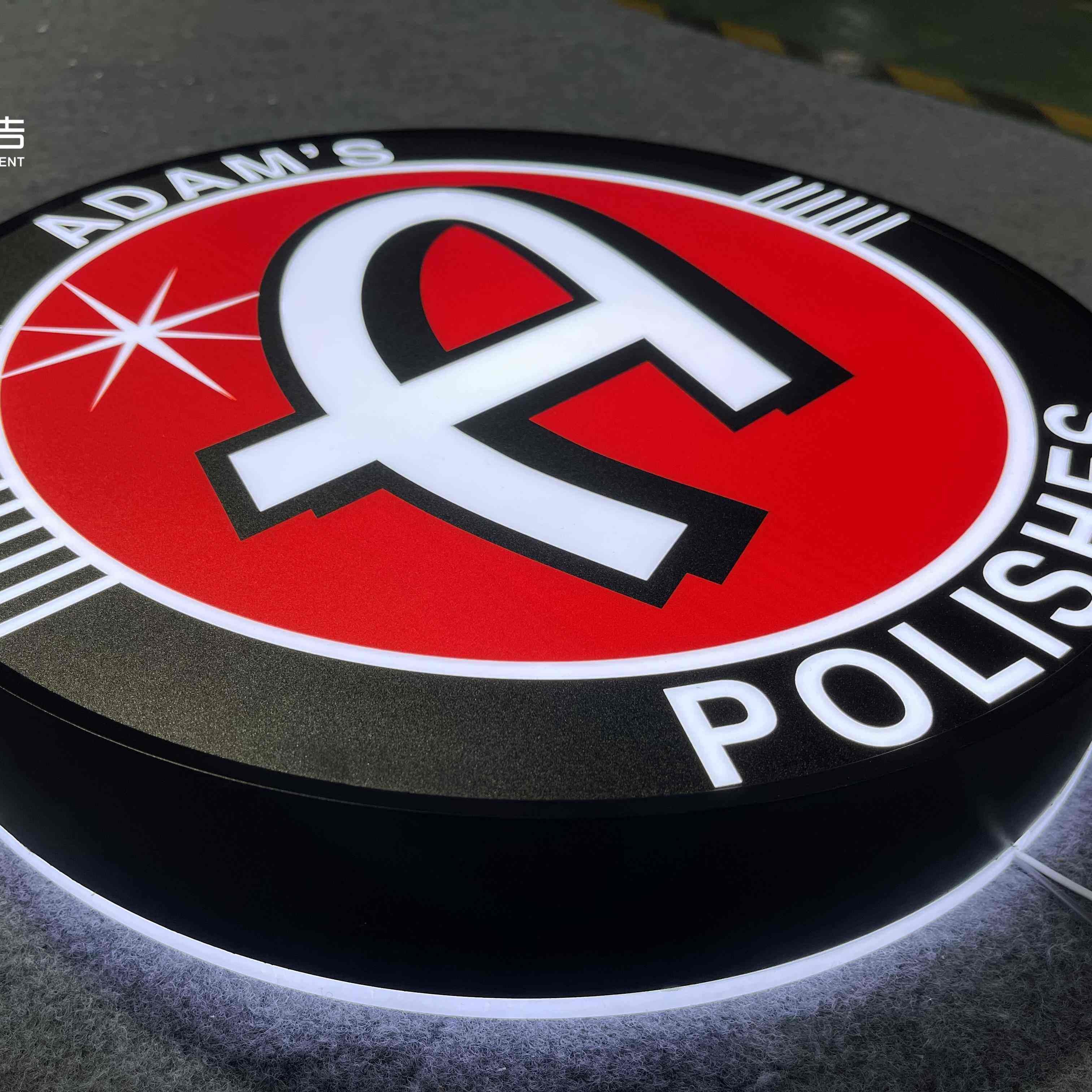 Custom Round LED Illuminated Signboard with Backlit Acrylic Letters, Stainless Steel Frame for Shops, Restaurants,and Businesses